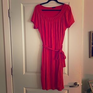 Talbots Orange/Coral Lightweight Stretch Dress